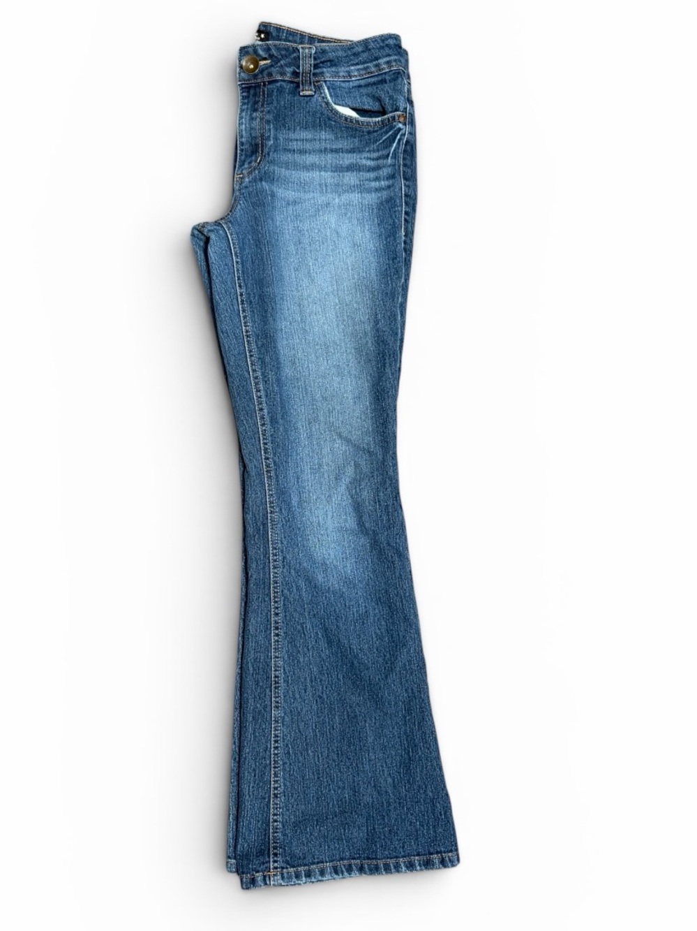 L.E.I Mid Wash Flare Jeans in Denim Blue - Picture 2 of 4